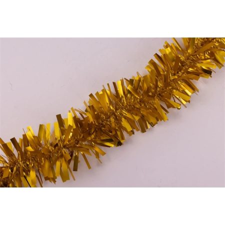 IRIS karácsonyi boa, széles lap, matt arany 9cm x 2m