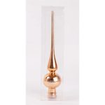   IRIS üveg karácsonyi csúcsdísz pvc dobozban, fényes bronz 25,3 cm