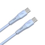   AVAX CB3308 60W USB-C gyorstöltő szilikon kábel, 1.5 m, világoskék