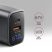 Axagon ACU-PQ67D PD3.0 & QC4+ 2× OUTPUTS, LCD kijelzővel és két kimenettel (USB-A + USB-C) 67W GaN hálózati töltő