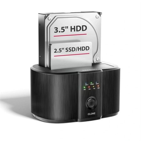 AXAGON ADSA-SC USB-C 5Gbps dokkoló állomás 2x 2,5"/3,5" SSD/HDD-hez
