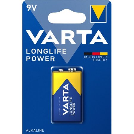 VARTA 4922121411 Longlife Power 9V (6RL61) alkáli elem 1db/bliszter VARTA 4922121411 Longlife Power 9V (6RL61) alkáli elem 1db/bliszter