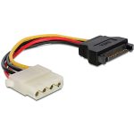   Delock 60115 15 tűs SATA (apa) – 4 tűs Molex (anya) 12 cm-es hálózati adapter