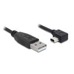   Delock 82683 USB 2.0-A apa - USB mini-B 5 tűs  könyök apa átalakító kábel, 3m